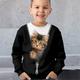 Jungen 3D Katze Pullover Langarm 3D-Druck Frühling Herbst Modisch Strassenmode Cool Polyester kinderkleidung 3-12 Jahre Rundhalsausschnitt Outdoor Casual Täglich Regular Fit