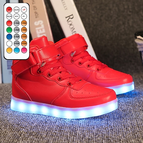 Goldene LED-Leucht-High-Top-Sneaker für Jungen und Mädchen – per USB aufladbare Leuchtschuhe für Partys und Auftritte Image