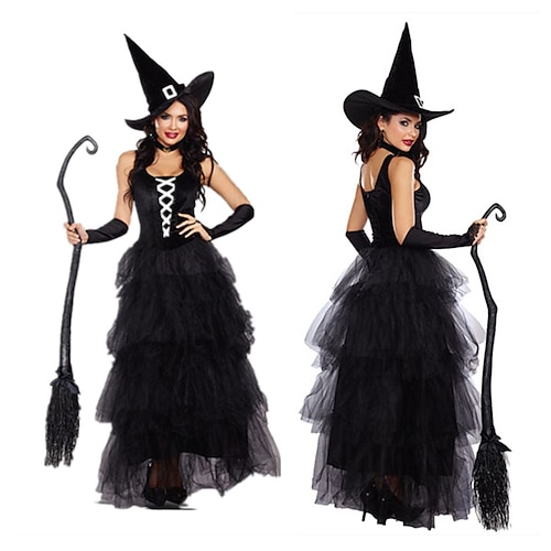 Hexe Halloween Kleid Cosplay Kostüm Kostüm Walpurgisnacht Sexy Kostüm Erwachsene Damen Maskerade Karneval Party Halloween Einfache Halloween-Kostüme Verkleiden