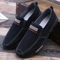 Herren Loafer Slip On Loafer aus Stoff Komfort Schuhe Wanderschuhe Sport Brautkleider schlicht Outdoor Täglich Leinwand Atmungsaktiv Komfortabel Rutschfest Halbschuhe Schwarz Marineblau Grau Sommer