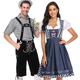 Oktoberfestbier Kostüm Bluse / Hemd Dirndl Lederhosen Bayerisches Paar Oktoberfest-Paar Deutsch München Wiesn Herren Damen Stoff im traditionellen Stil Bluse Kleid Unterhose