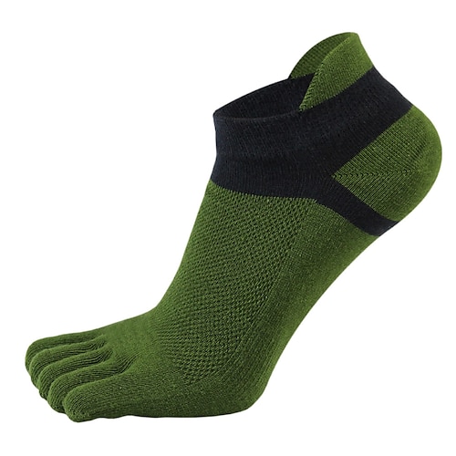 Herren 3 Paare Ankle Socken Zehensocken Niedrig geschnittene Socken Schwarz Weiß Farbe Farbblock Freizeitskleidung Urlaub Wochenende Gitter Mittel Sommer Frühling Herbst Stilvoll Brautkleider Image