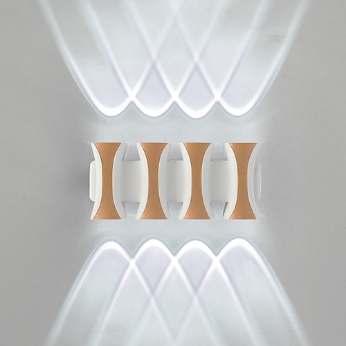 Lightinthebox wasserdichte LED-Wandleuchte mit mehreren Köpfen, 4 W, 6 W, 8 W, moderne Außenveranda-Lampe, Außenwandleuchte, 3000 K warmweiß, 4000 K natürliches Licht, anwendbar auf Tür, Flur, Image