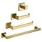 Badezimmer-Accessoires-Set Edelstahl bestehend aus Einzelhandtuchhalter Toilettenpapierhalter Kleiderhaken und Handtuchregal Wandmontage golden 1 oder 3 oder 4 Stck