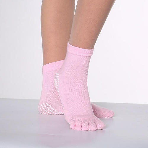 Yoga-Fünf-Finger-Socken für Damen, reine Baumwolle, rutschfeste Socken, professionelle Indoor-Sportsocken, Yoga-Damensocken, für den Schulanfang, für Studenten Image