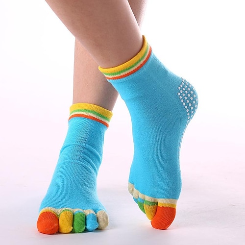 Yoga-Fünf-Finger-Socken für Damen, reine Baumwolle, rutschfeste Socken, professionelle Indoor-Sportsocken, Yoga-Damensocken, für den Schulanfang, für Studenten Image