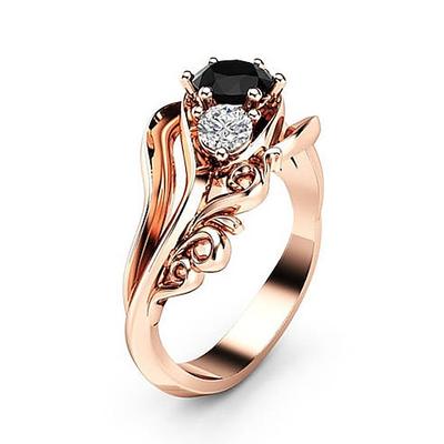 Ring Party klassisch Roségold Kupfer schlicht elegant 1Stk / Damen / Hochzeit / Geschenk Kleid um zu beeindrucken 2025 Image