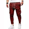 Herren Cargohose Cargohosen Cargohose Jogginghose Jogger Hose Hosen Patchwork Tasche mit Reißverschluss Feste Farbe Komfort Atmungsaktiv Casual Täglich Strassenmode Sport Modisch Schwarz Weiß