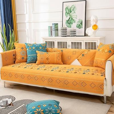 Sofa-Schonbezug im Boho-Stil, Sofa-Sitzbezug, Sofabezüge, Möbelschutz, Anti-Rutsch-Couchbezüge für Hunde, Katzen, Kinder (stückweise verkauft/nicht alle Sets) Image