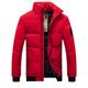 Herren Wintermantel Winterjacke puffer jacket Steppjacke übergangsjacke Tasche Tasche mit Reißverschluss Ausgehen Casual Wandern Windundurchlässig Warm Winter Einfarbig Schwarz Rote Grün Grau