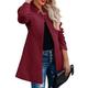 Damen Mantel warm halten Atmungsaktiv Outdoor Casual Freizeitskleidung Mit Taschen Öffnung vorne Ständer Modisch Täglich Modern Feste Farbe Regular Fit Oberbekleidung Langarm Herbst Winter Marineblau