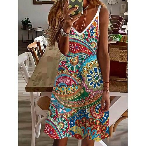Damen Minikleid Casual kleid Minikleid Sommerkleid skims dress Stilvoll Sexy Brautkleider schlicht Outdoor Urlaub Täglich Regular Fit Farbverläufe Ärmellos V Ausschnitt Schwarz und Weiß Schwarz Wein