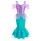 Die kleine Meerjungfrau Kleine Meerjungfrau Meerjungfrau Ariel Aqua Princess Kleid Motto-Party-Kostüm Mädchen Film Cosplay Cosplay Halloween Nur Perücke Rosa Zubehör-Set Lila Zubehör-Set Halloween