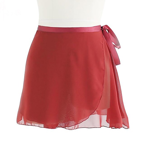 Ballett Sportkleidung Röcke Sattelgurt Pure Farbe Damen Leistung Ausbildung Hoch Chiffon Image