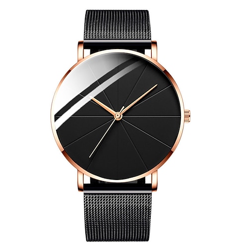 Mode Herren Quarz Uhren Ultra Dünn Lässig Minimalistisch Herren Business Mesh Gürtel Armbanduhr Image