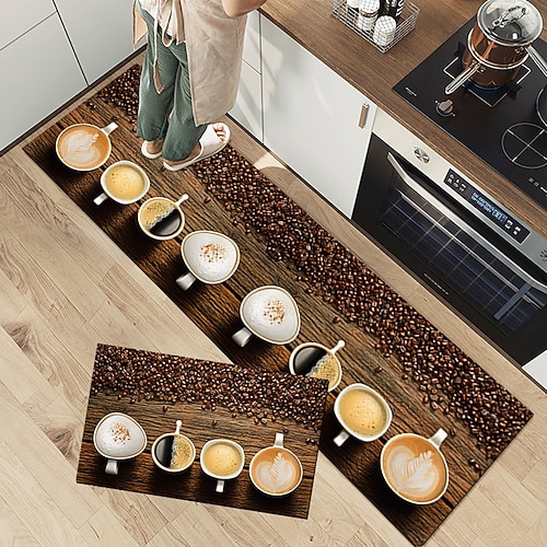 Gewürzküchenmatte, rutschfester, ölbeständiger Teppich, Innen- und Außenmatte, Schlafzimmer-Dekoration, Badezimmermatte, Eingangsteppich, Türmatte Image