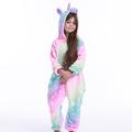 Kinder Kigurumi-Pyjamas Einhorn Print Pyjamas-Einteiler Baumwollflanell Cosplay Für Jungen und Mädchen Karneval Tiernachtwäsche Karikatur