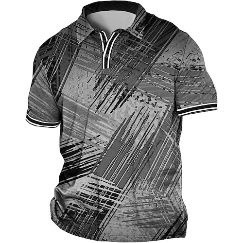 Herren Übergröße Poloshirt Groß und hoch Grafik-Drucke Umlegekragen Bedruckt Kurzarm Frühling Sommer Sport Modisch Strassenmode Designer Outdoor Strasse Oberteile Image