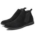 Herren Stiefel Chelsea-Stiefel Wildlederschuhe Abendschuhe Vintage Britisch Täglich Leder warm halten Tragen Sie Beweis Stiefeletten / Stiefeletten Halbschuhe Schwarz Braun Grau Sommer Herbst Winter