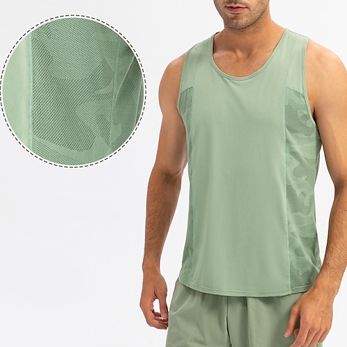 Herren Tank Top Weste Unterhemd Muskelshirt Ärmellos U-Ausschnitt Sommer Einfach Mode Streetwear Klassicher Stil Urlaub Sport Outdoor Athleisure Schwarz Blau Grün Top T-Shirt für Herren Image