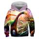 Kinder Baby Jungen Kapuzenpullover Pullover Langarm Dinosaurier 3D-Druck Grafik Einfarbig Unisex Blau Gelb Armeegrün Kinder Oberteile Aktiv Street Schick 3-12 Jahre