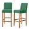 2 Stück Stretch-Barhocker-Abdeckung Pub-Theken-Stuhl-Schonbezug für Esszimmer-Café-Möbel Sitzbezug Stretch-Schutz rutschfest mit elastischer Unterseite