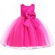 Kinder Mädchen Kleid einfarbig Blume Tüll Kleid Hochzeitsfeier mehrlagig Tüll Mesh blau rot fuchsia knielang ärmellos hübsch Kleider Sommer 2-12 Jahre / Spitze / Schleife