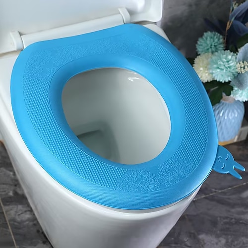 Waterpoof weicher WC-Sitzbezug Badezimmer waschbar, engstes Werkzeugkissen, O-Form, U-Form, WC-Sitz, Bidet, WC-Abdeckung, Zubehör Image
