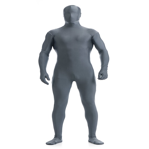 Zentai-Anzüge Ganzkörperanzug Ganzkörperanzug Karnevalskostüm Ganzkörperanzug Herren Damen Perücken für schwarze Frauen Voller Rücken Oxford Rohkante Einfarbig Elasthan Lycra Kostüm für Weihnachten Image