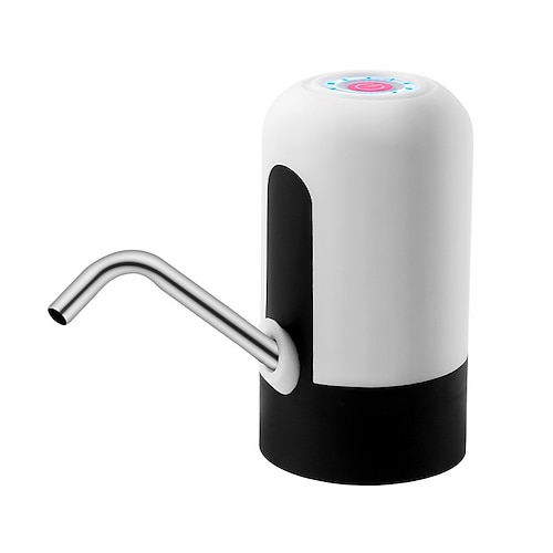 1 Stück Wasserflaschenpumpe, elektrische Wasserflaschenpumpe, USB wiederaufladbare automatische Trinkwasserpumpe für universelle 3–5 Gallonen-Flaschen, tragbarer Camping-Wasserspender Image