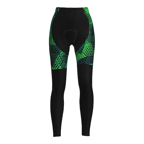 Damen Grafik Gemustert Fahrradhose Fahhrad Hosen Strumpfhosen Mountainbike MTB Straßenradsport Sport Thermowarm 3D-Polster Warm Schnelltrocknend Gelb Rot Bekleidung Fahrradbekleidung