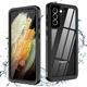 Handyhülle für Samsung Galaxy S24 S25 Ultra Ganzkörperhülle klare Hülle mit Displayschutz klar wasserdicht transparent TPU PC