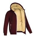 Herren Hoodie Jacke Windjacke für Wanderer Fleecejacke für Wanderer Draussen Windundurchlässig Warm Atmungsaktiv Leicht Oberbekleidung Winterjacken Trench Coat Angeln Klettern Laufen Weinrot