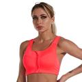 Damen Hohe Unterstützung Sport Bustier bh Sport-BH Bustier Reißverschluss vorne Rückenverschluss BH-Oberteil Gefüttert Yoga Fitness Fitnesstraining Einstellbar Atmungsaktiv Rasche Trocknung Schwarz