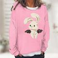 Tier Kaninchen Hase Pullover Pullover mit Rundhalsausschnitt Anime Klassisch Streetstyle Kapuzenshirt Für Damen Erwachsene 3D-Druck Casual