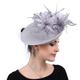 Fascinatoren Sinamay Herbsthochzeit Teeparty Kentucky Derby Pferderennen Damentag Vintage Mode Hochzeit mit Federkopfschmuck Kopfbedeckung