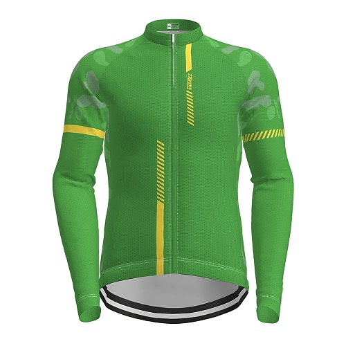 Herren Radtrikot Geometrisch Patchwork Gemustert Langarm Fahhrad Trikot Oberteil mit 3 Gesäßtaschen Mountainbike MTB Straßenradsport Thermowarm UV-beständig Radfahren Schnelltrocknend Sport Schwarz Image