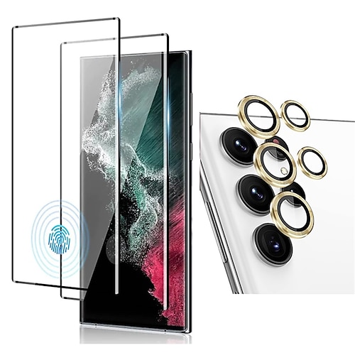 2 Sätze Schutzfolie Kamera Schutzfolie Für Samsung Galaxy S25 Ultra S25 Ultra Plus S24 Ultra Plus S23 S22 S21 S20 Plus Ultra Note 20 Ultra 10 Plus Gehärtetes Glas 9H Härte Anti-Fingerprint High Image