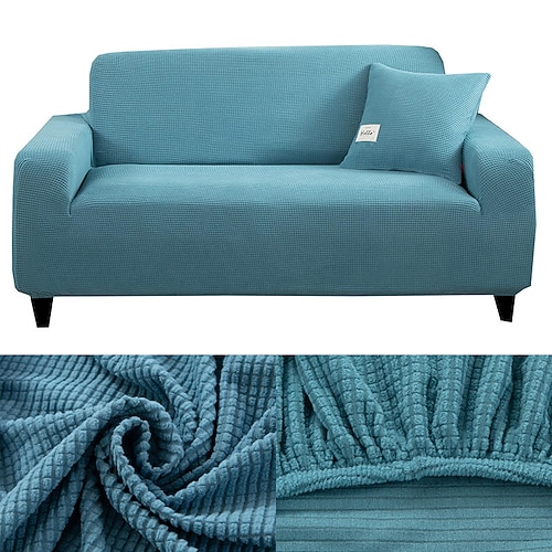 Stretch-Sofabezug, Schonbezug, weinrot, Jacquard, elastisch, Sofagarnitur, Sessel, Zweisitzer, 4- oder 3-Sitzer, L-Form, weich, strapazierfähig, waschbar (ein Boster-Bezug gratis) Image