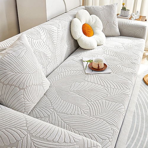 Stretch-Jacquard-Sofabezug, Stretch-Schonbezüge, weicher, langlebiger Sofabezug, 1 Stück Spandex-Stoff, waschbarer Möbelschutz, passend für Sesselsitz/Loveseat/Sofa/XL-Sofa/L-förmiges Sofa Image