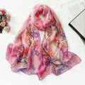 Blume Sommer Frauen dünnen Stil Schal Bandana weichen Bandana weiblichen eleganten Schal Hijab Haarschals Strandschal