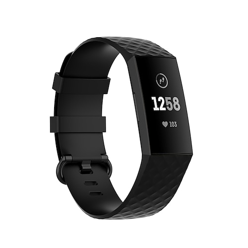 Smartwatch-Band für Fitbit Charge 4 / Charge 3 / Charge 3SE Weiches Silikon Smartwatch Gurt Metallverschluss Verstellbar Atmungsaktiv Sportarmband Ersatz Armband Image