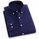 Herren Oberhemd Hemd Kragenhemd Bügelfreies Hemd Oxford Hemd SchwarzWeißMarineblau Weiß Marineblau Langarm Gestreift Umlegekragen Frühling Herbst Hochzeit Outdoor Bekleidung Button-Down