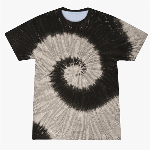 Unisex-Retro-Batik-Shirt für Männer und Frauen, 1970er- und 1980er-Jahre, Hippies, Retro-Vintage-Senior-Batik-T-Shirt, T-Shirt, Disco, lässig, täglich, Halloween, Karneval Schlager Outfit Image