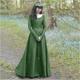 Retro Vintage Mittelalterlich Renaissance Kleid Tunikakleid Dame Vikinger Ranger Elfen Damen Casual Kleid