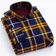 Herren Oberhemd Knopfhemd Flanelljacke Flanell Hemden Kariertes Hemd trachtenhemd Kragenhemd Gelb Rote Blau Langarm Schottenstoff Umlegekragen Frühling Herbst Winter Hochzeit Arbeit Bekleidung