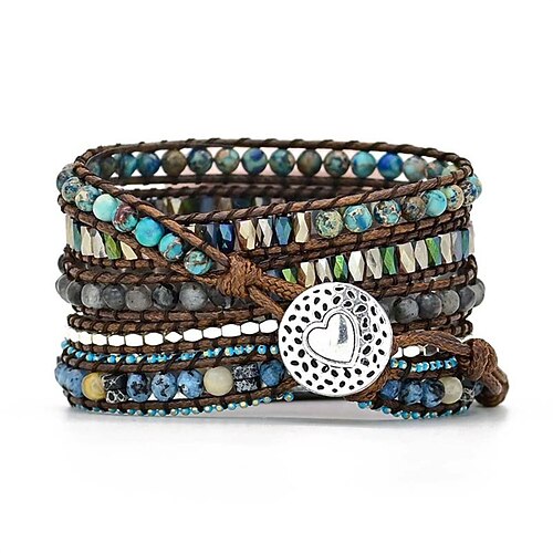 Smartwatch-Band Kompatibel mit Fitbit Versa 3 / Sense Versa / Versa 2 / Versa Lite / Versa SE Stoff Perlenbesetzt Smartwatch Gurt Handgemacht Mehrlagig Verstellbar Handgemachtes geflochtenes Seil Image