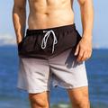 Herren Boardshorts Badeshorts Sommer-Shorts Strandshorts Kurze Hosen Blau Summer Beach Schwimmen Weich Komfortabel Tasche Kordelzug Elastische Taille Farbverlauf Kurz Gymnastik Brautkleider schlicht