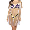 Frauenkörper Bikini Strand-Tuniken 3D Grafik Kleid Für Damen Erwachsene 3D-Druck Party