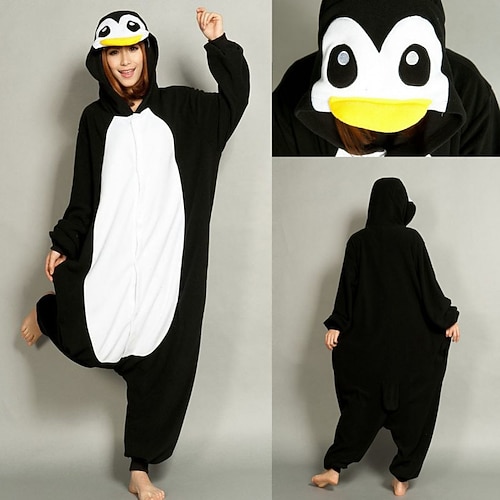 Karnevalskostüm 2026 Tier Pinguin Zeichentrick Karneval Kigurumi-Pyjamas Ausgefallene Kostüme Onesie-Kostüm Warm Lustiges Kostüm Bequem Kinder Erwachsene Unisex Männer und Frauen Weihnachten Image